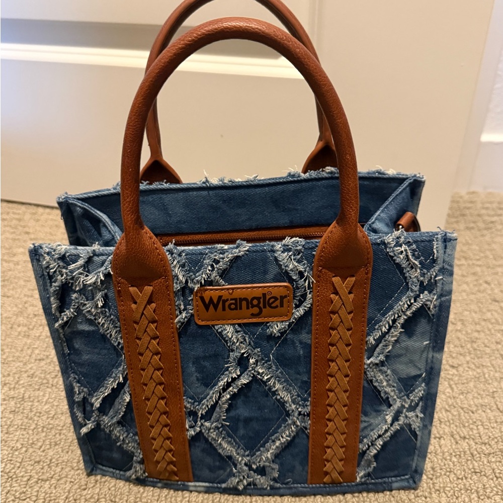 Wrangler Denim and Leather Tote